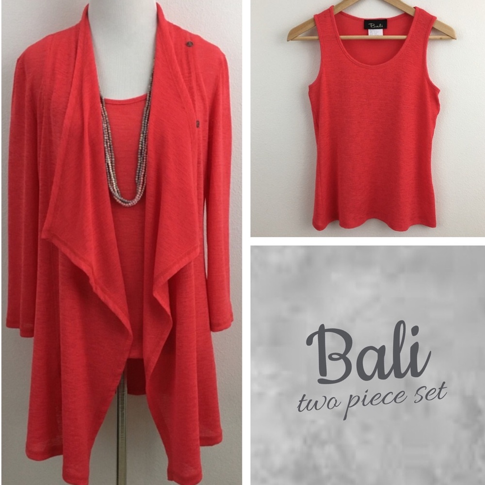 Tank top & Waterfall Sweater 2 Piece Set